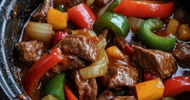 CROCK POT PEPPER STEAK