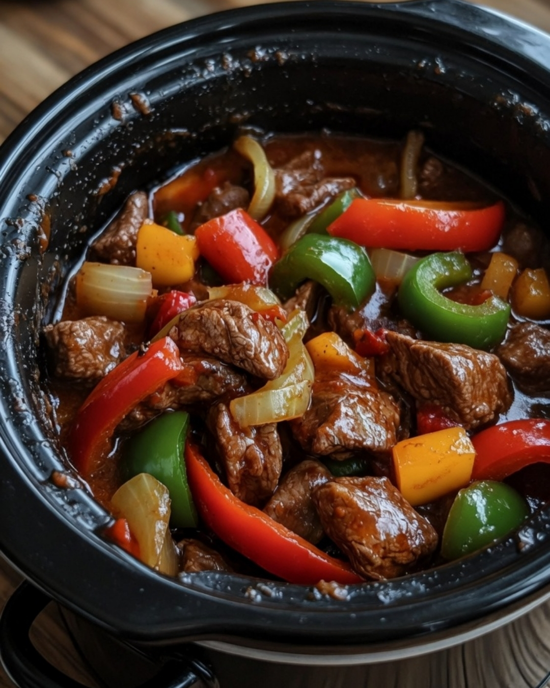 CROCK POT PEPPER STEAK