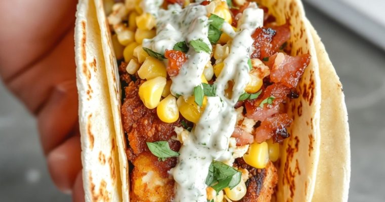 Street Corn Chicken Tacos