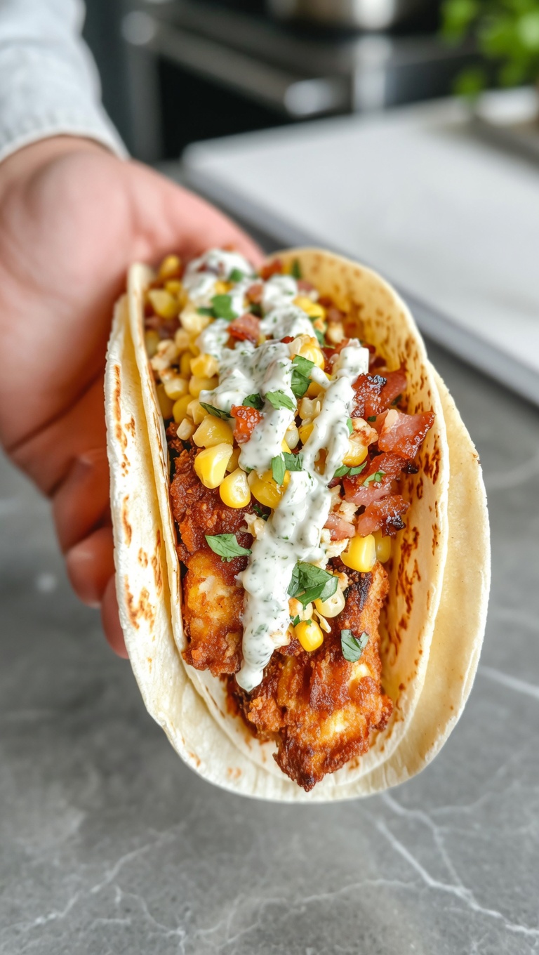 Street Corn Chicken Tacos