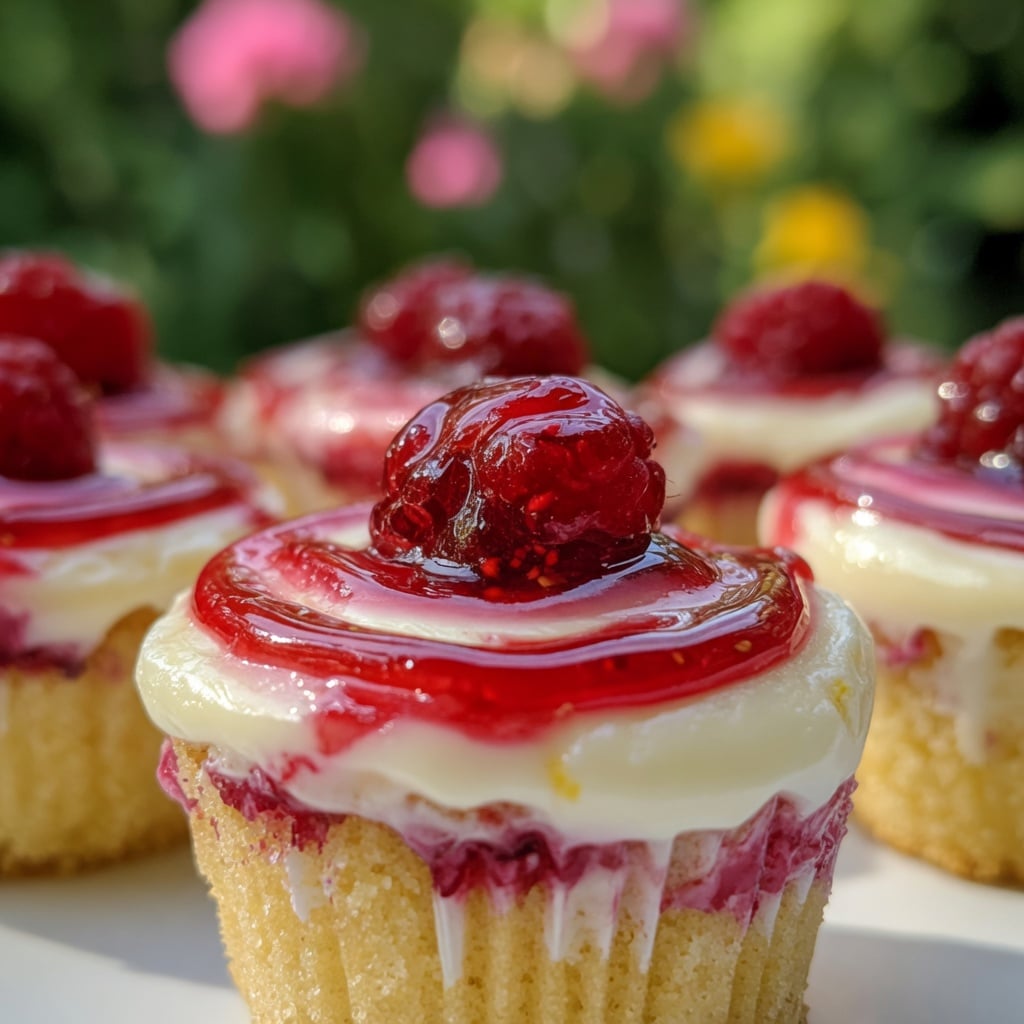 Luscious Lemon Raspberry Swirl Cheesecake Cups