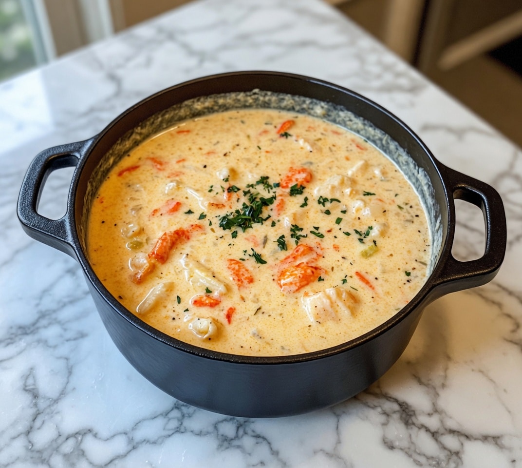 Seafood Bisque with Crab, Shrimp, and Lobster