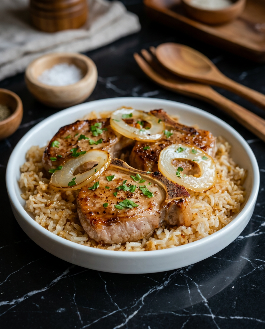 Pork Chops & Rice Casserole