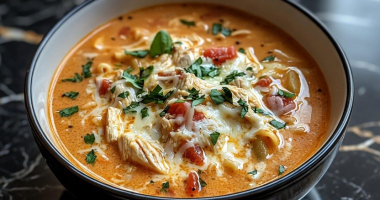 Crock Pot Creamy Chicken Parmesan Soup