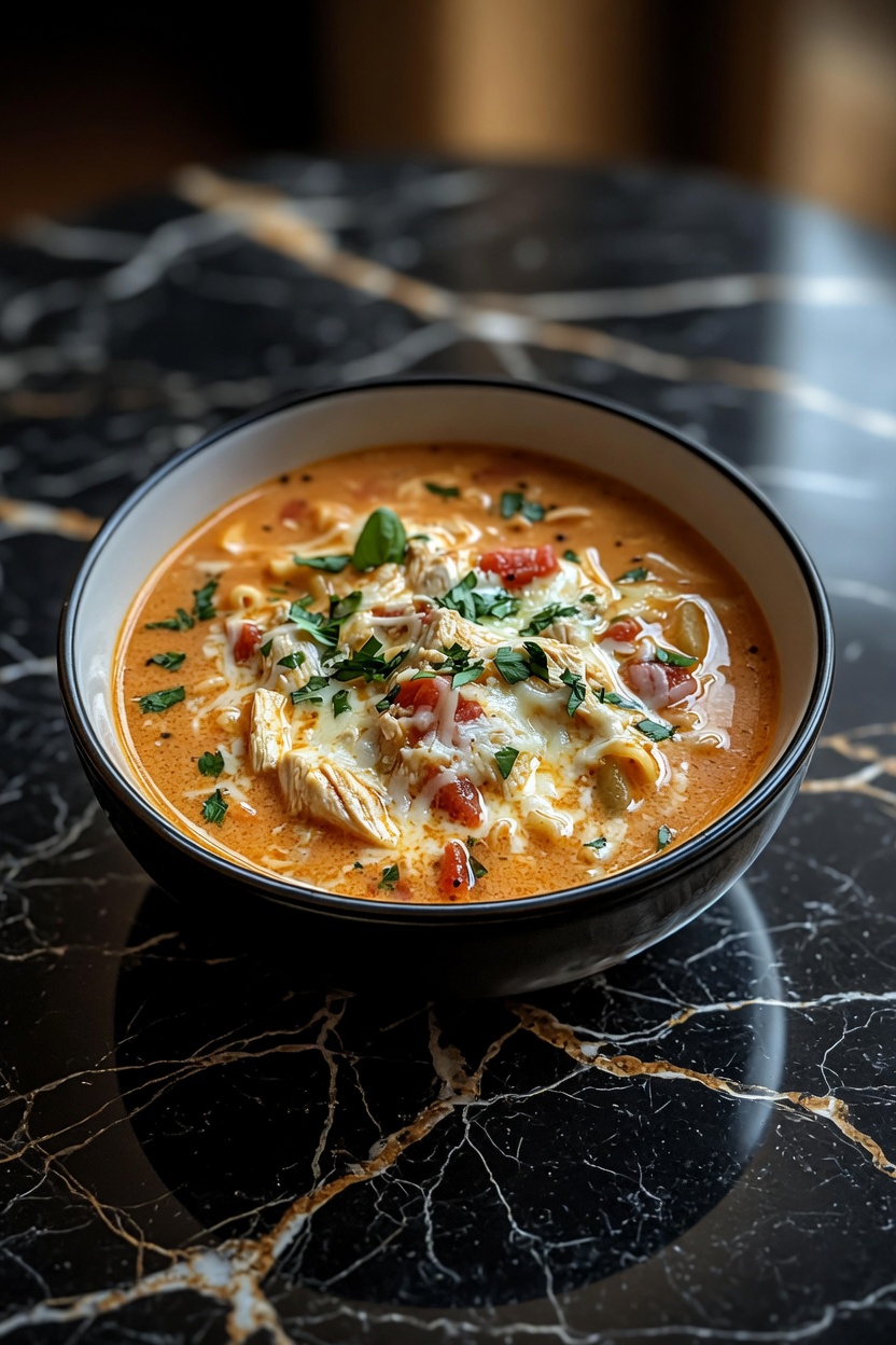 Crock Pot Creamy Chicken Parmesan Soup