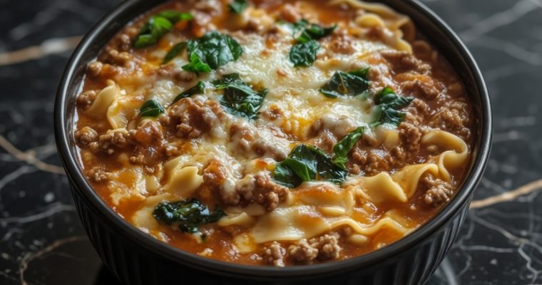Alfredo Lasagna Soup