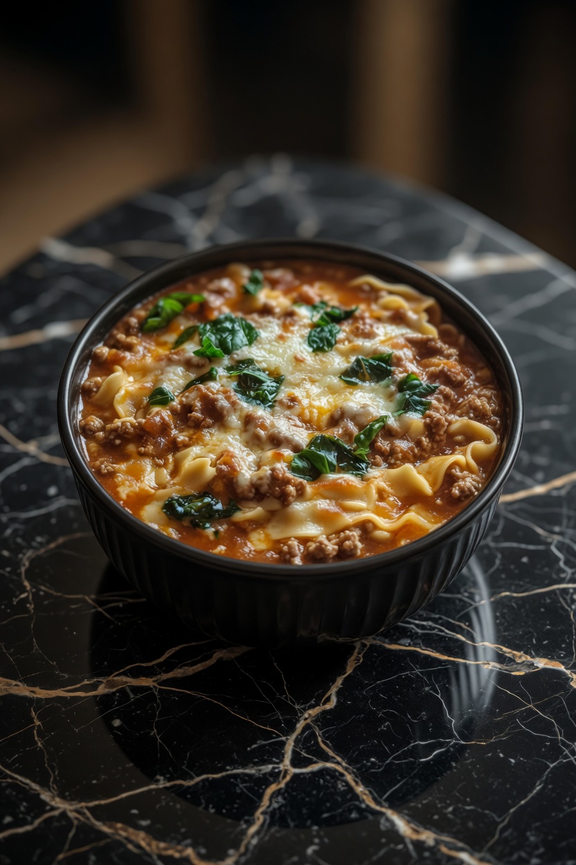 Alfredo Lasagna Soup