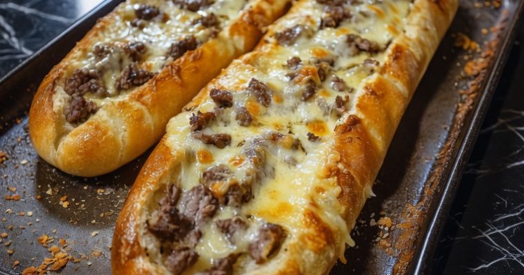 Philly Cheesesteak Cheesy Bread
