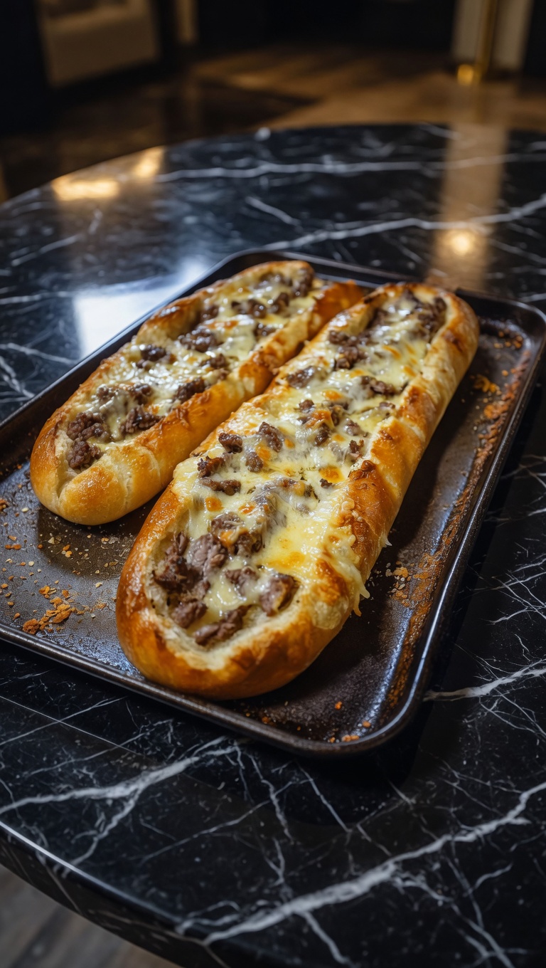 Philly Cheesesteak Cheesy Bread
