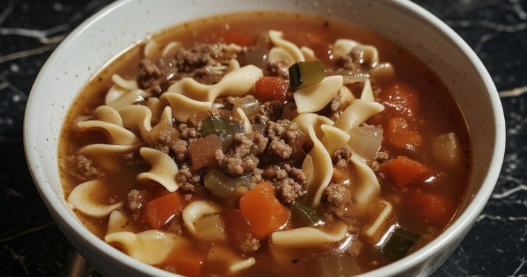 Hamburger Noodle Soup
