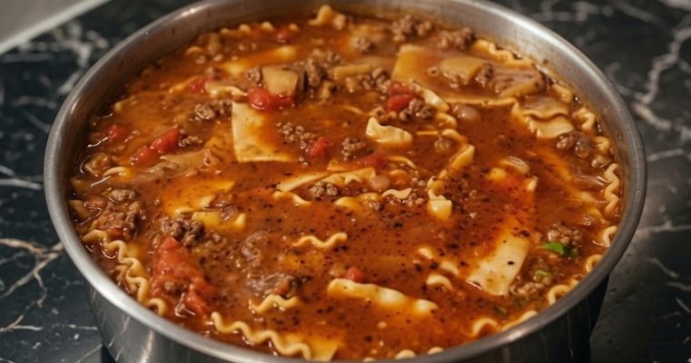 One Pot Lasagna Soup