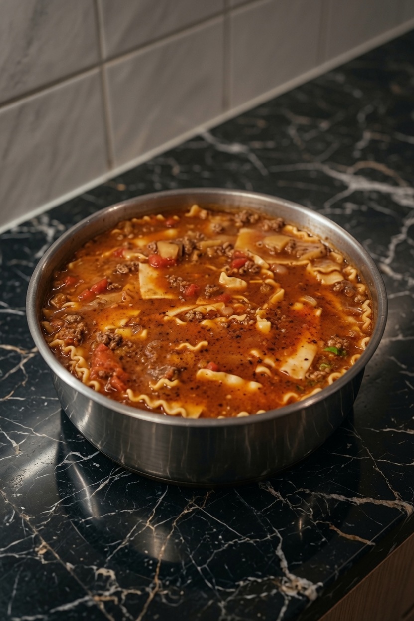 One Pot Lasagna Soup