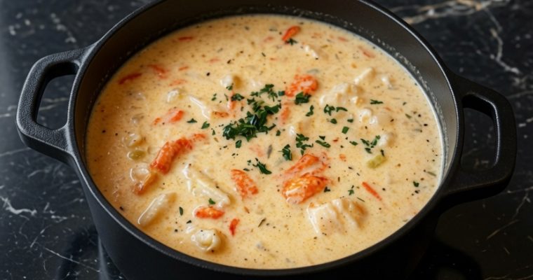 Seafood Bisque with Crab, Shrimp, and Lobster