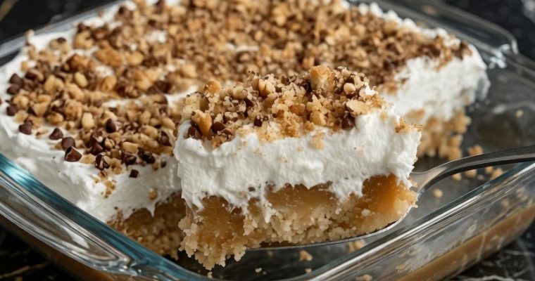 Toffee Butterscotch Poke Cake