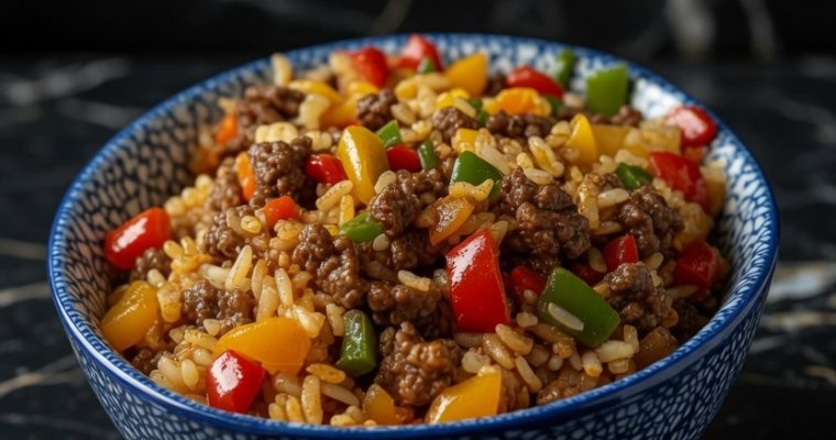 Beef and Pepper Rice Bowl