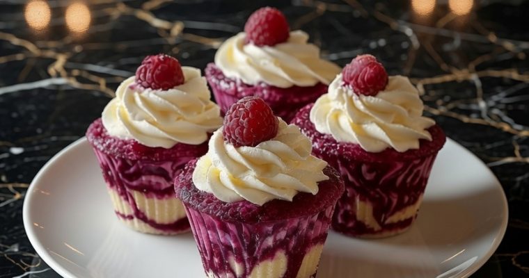 Luscious Lemon Raspberry Swirl Cheesecake Cups