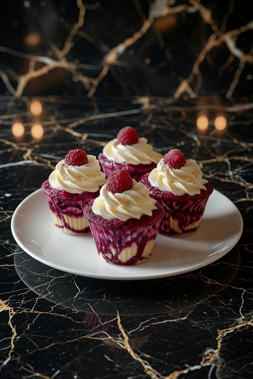 Luscious Lemon Raspberry Swirl Cheesecake Cups