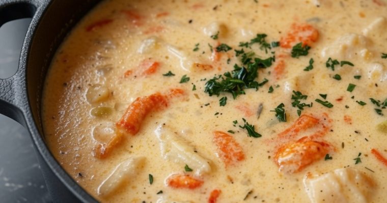 Seafood Bisque with Crab, Shrimp, and Lobster