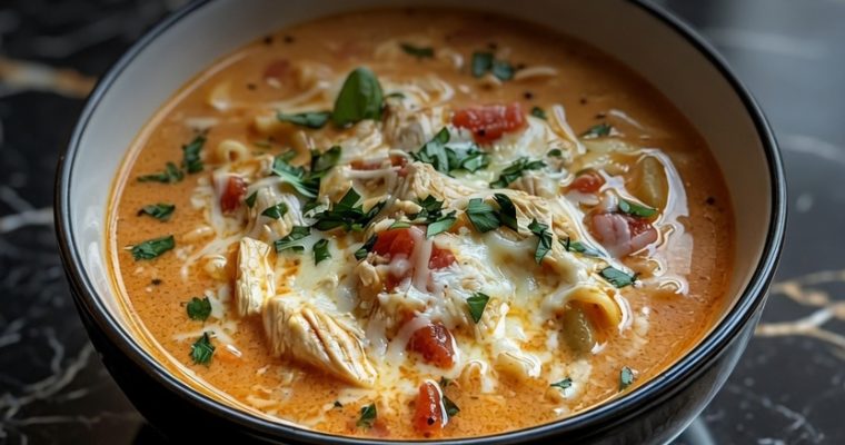 Crock Pot Creamy Chicken Parmesan Soup