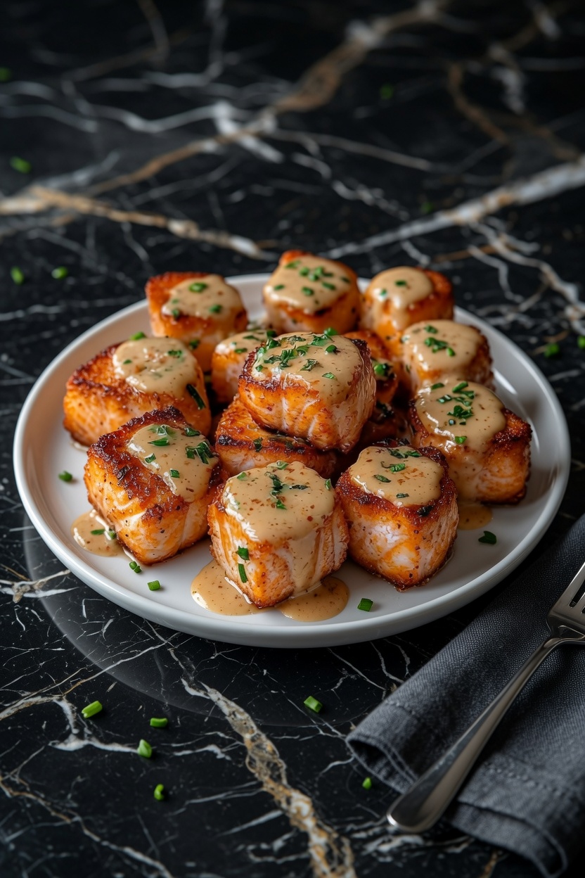 Crispy Bang Bang Salmon Bites