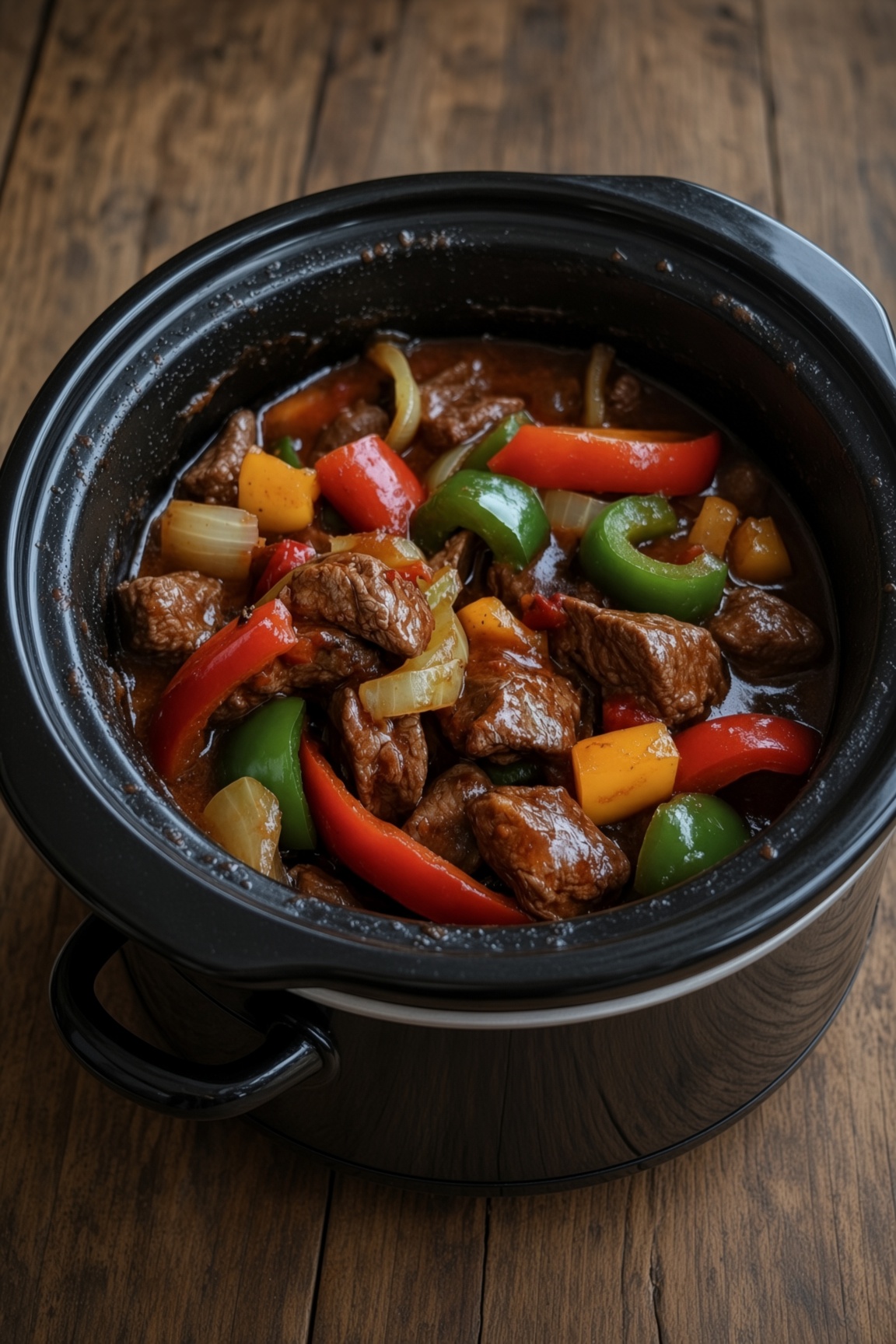 CROCK POT PEPPER STEAK