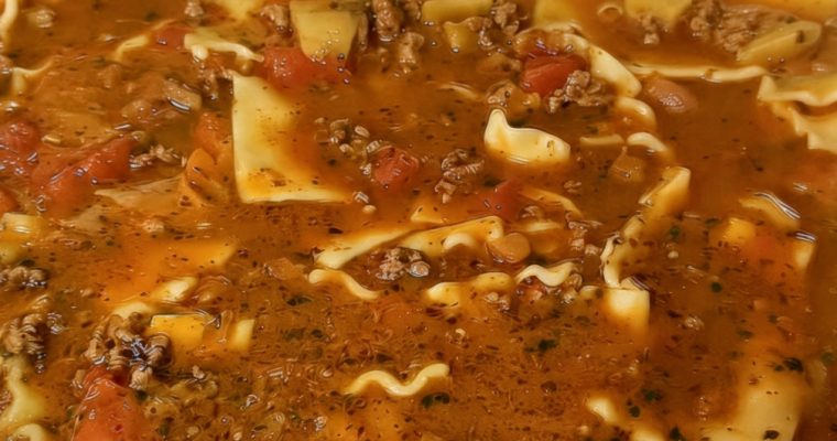 One Pot Lasagna Soup