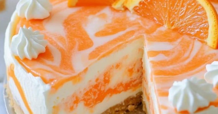 No-Bake Orange Creamsicle Cheesecake