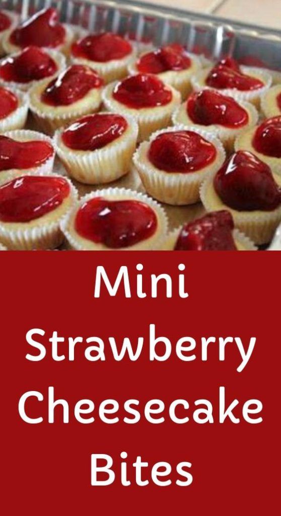 Mini Strawberry Cheesecake Bites