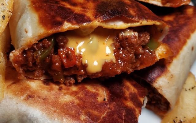 Sloppy Joe Grilled Burritos