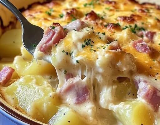 Crockpot Ham & Potato Casserole