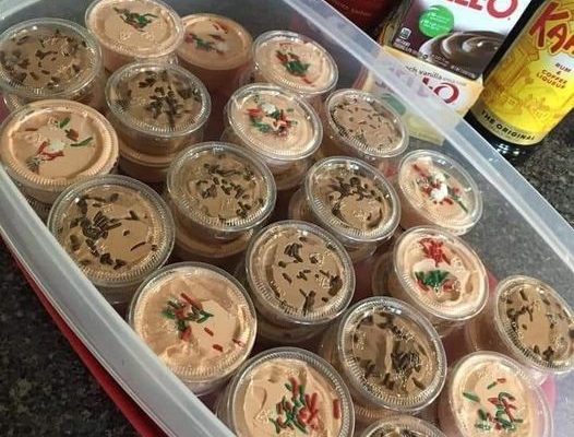 Kahlua and Baileys Pudding Shots