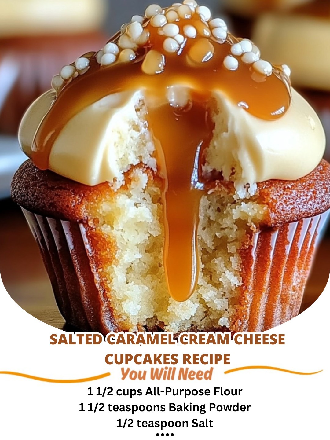 Salted Caramel Cream Cheese Cupcakes