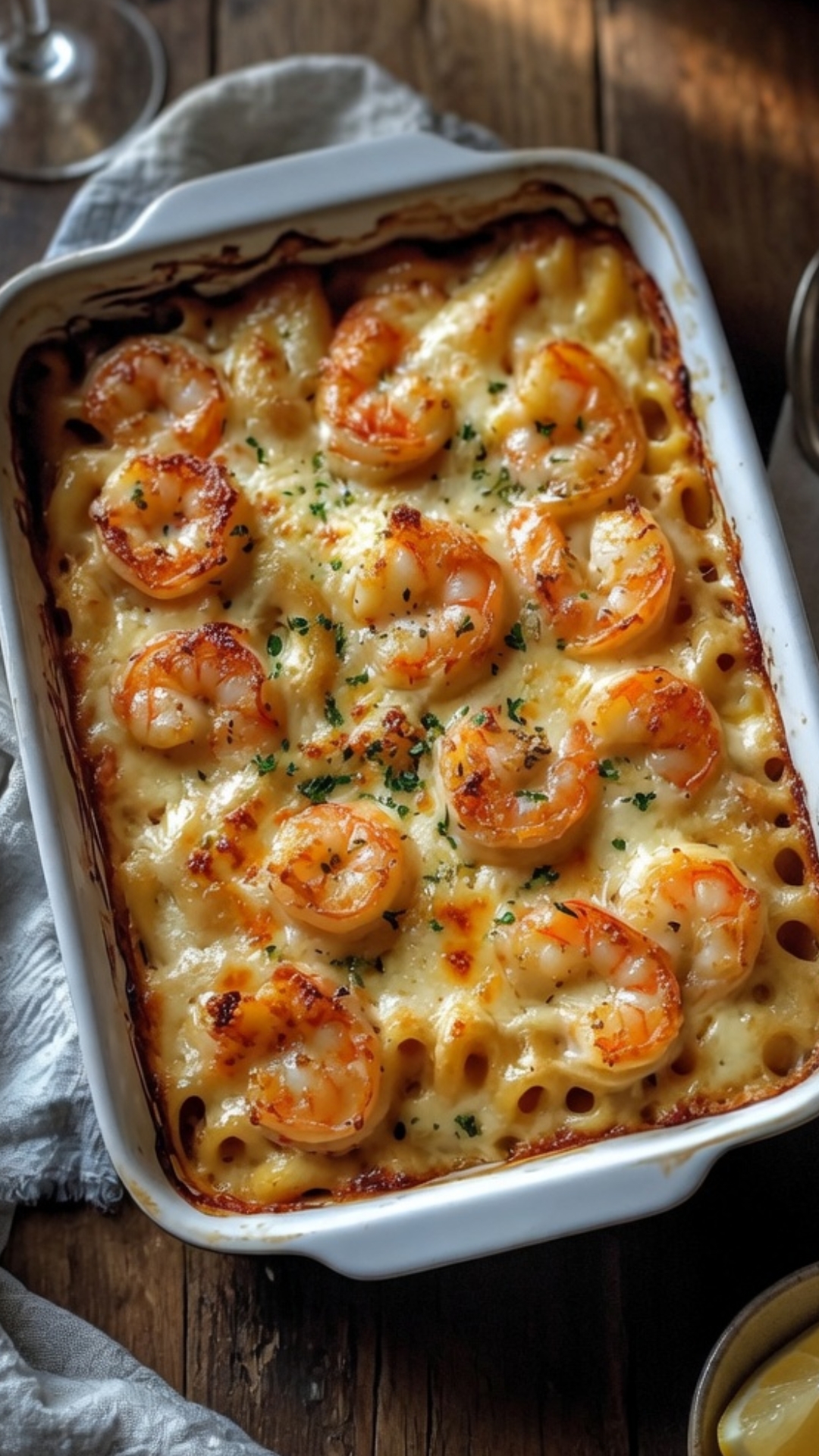 Shrimp Scampi Pasta Bake
