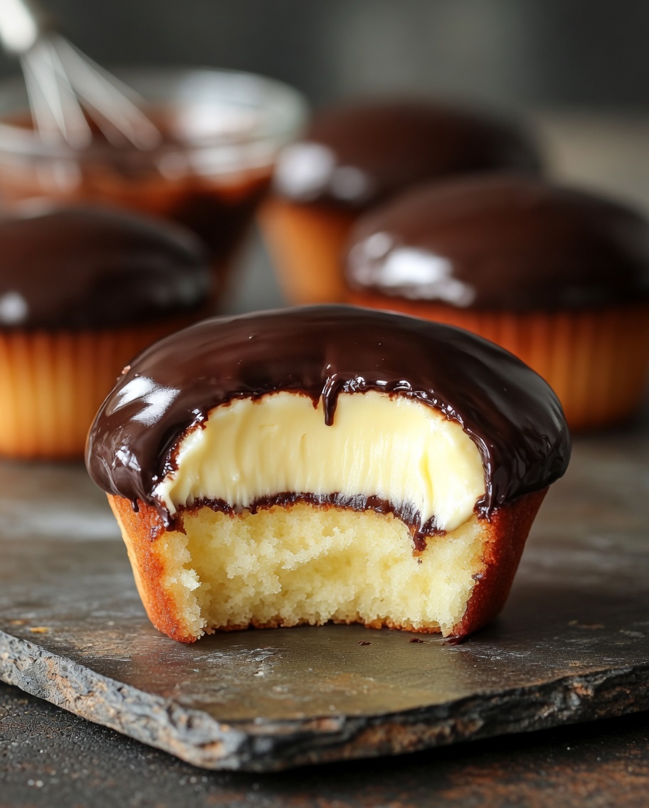 Boston Cream Pie Cupcakes