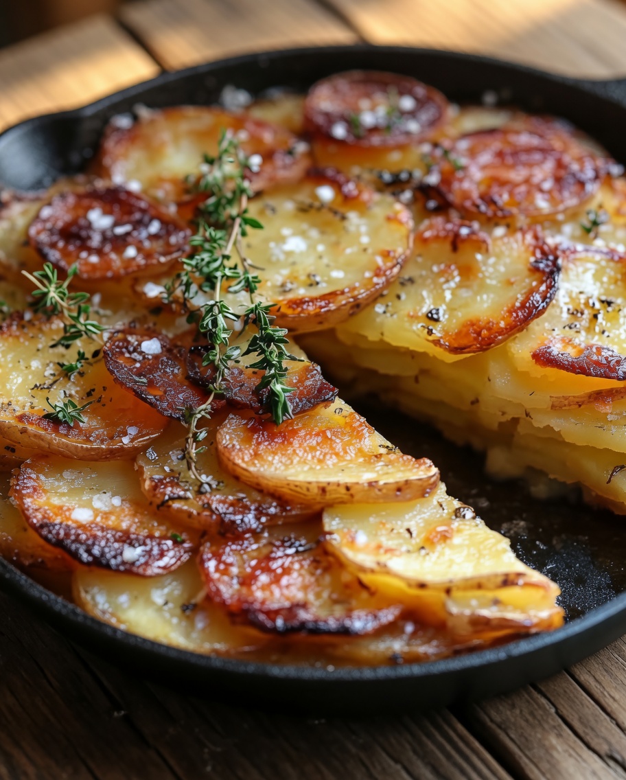 Crispy Balsamic-Thyme Potato Torte
