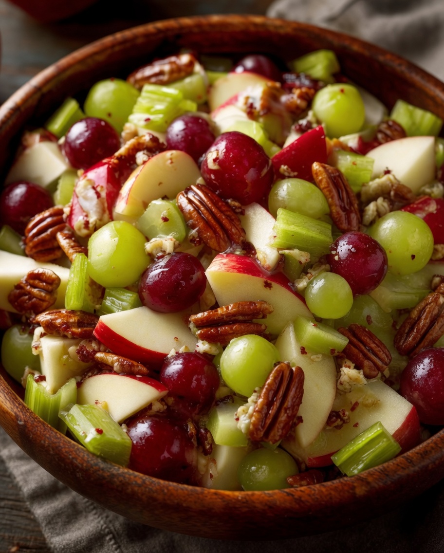Apple Salad with Honeycrisp Apples, Celery, Grapes, Pecans, and Dried Cranberries