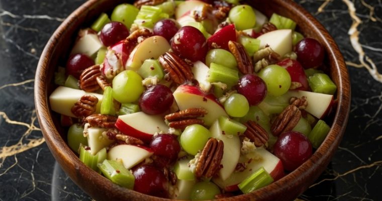 Apple Salad with Honeycrisp Apples, Celery, Grapes, Pecans, and Dried Cranberries
