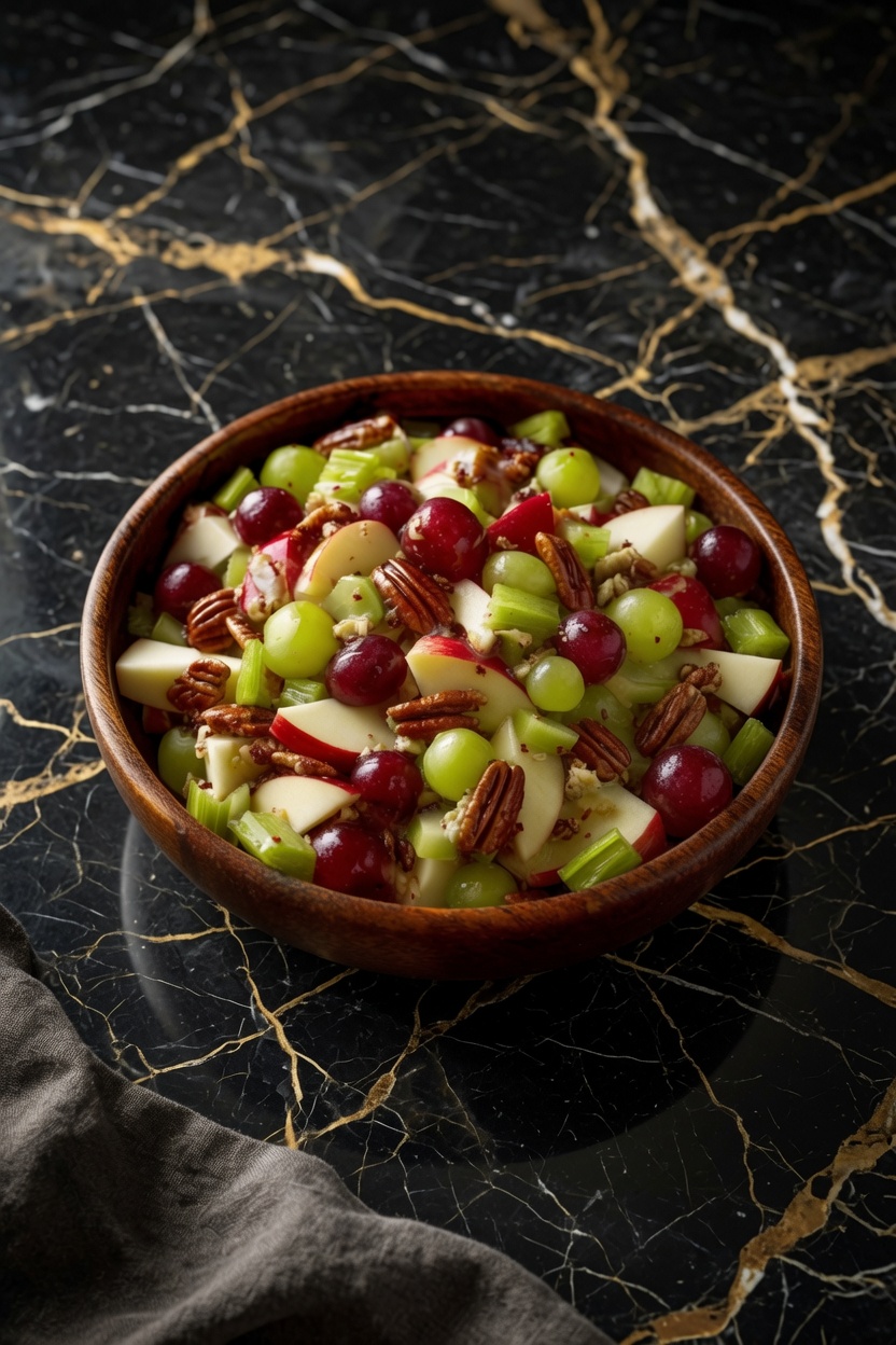 Apple Salad with Honeycrisp Apples, Celery, Grapes, Pecans, and Dried Cranberries