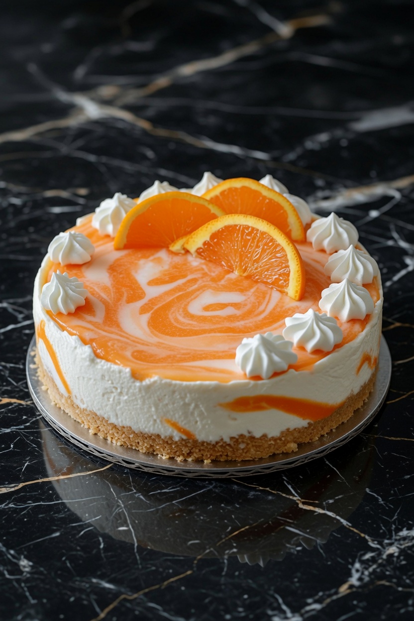 No-Bake Orange Creamsicle Cheesecake