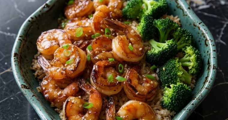 Quick & Healthy Dinner 20 Minute Honey Garlic Shrimp