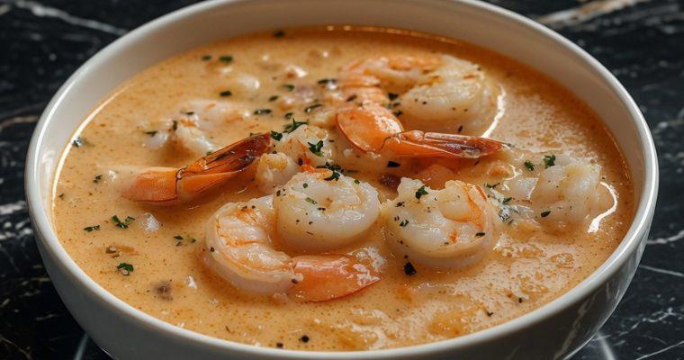 Homemade Crab and Shrimp Seafood Bisque