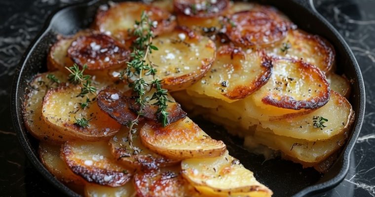 Crispy Balsamic-Thyme Potato Torte