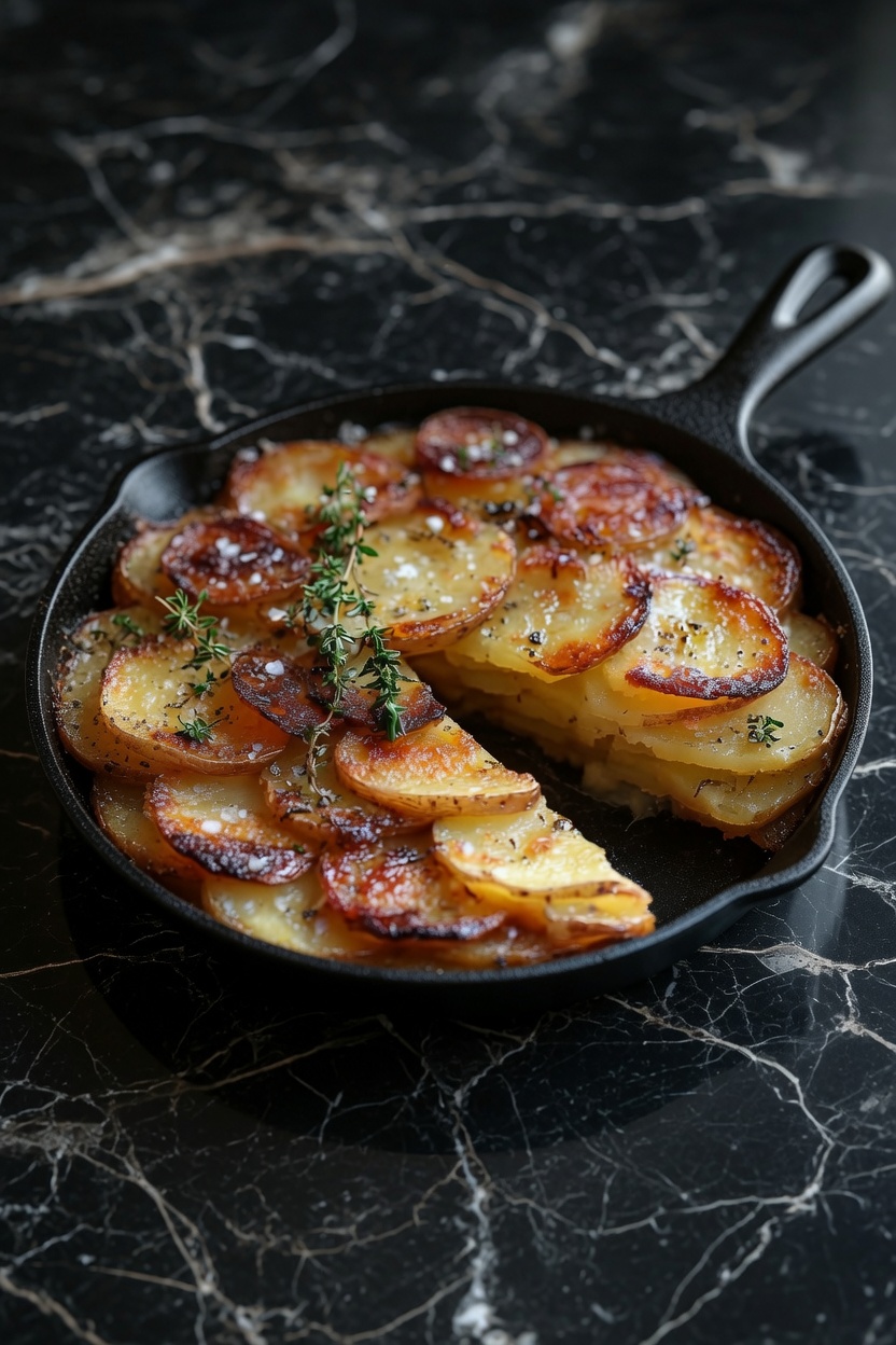 Crispy Balsamic-Thyme Potato Torte