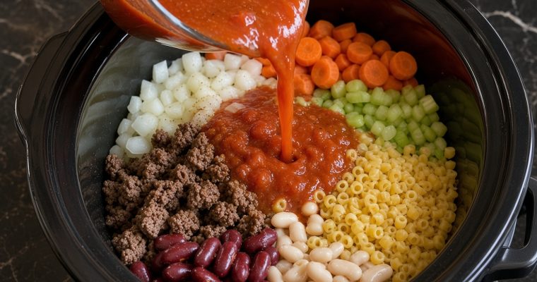 Olive Garden Slow Cooker Pasta Fagioli
