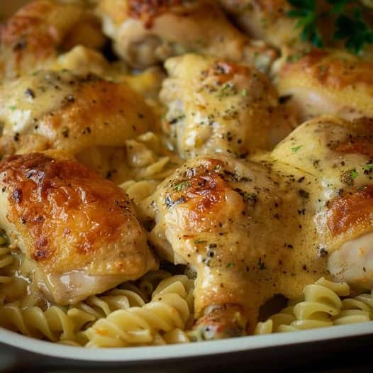 Amish Chicken (it makes its own gravy while baking)