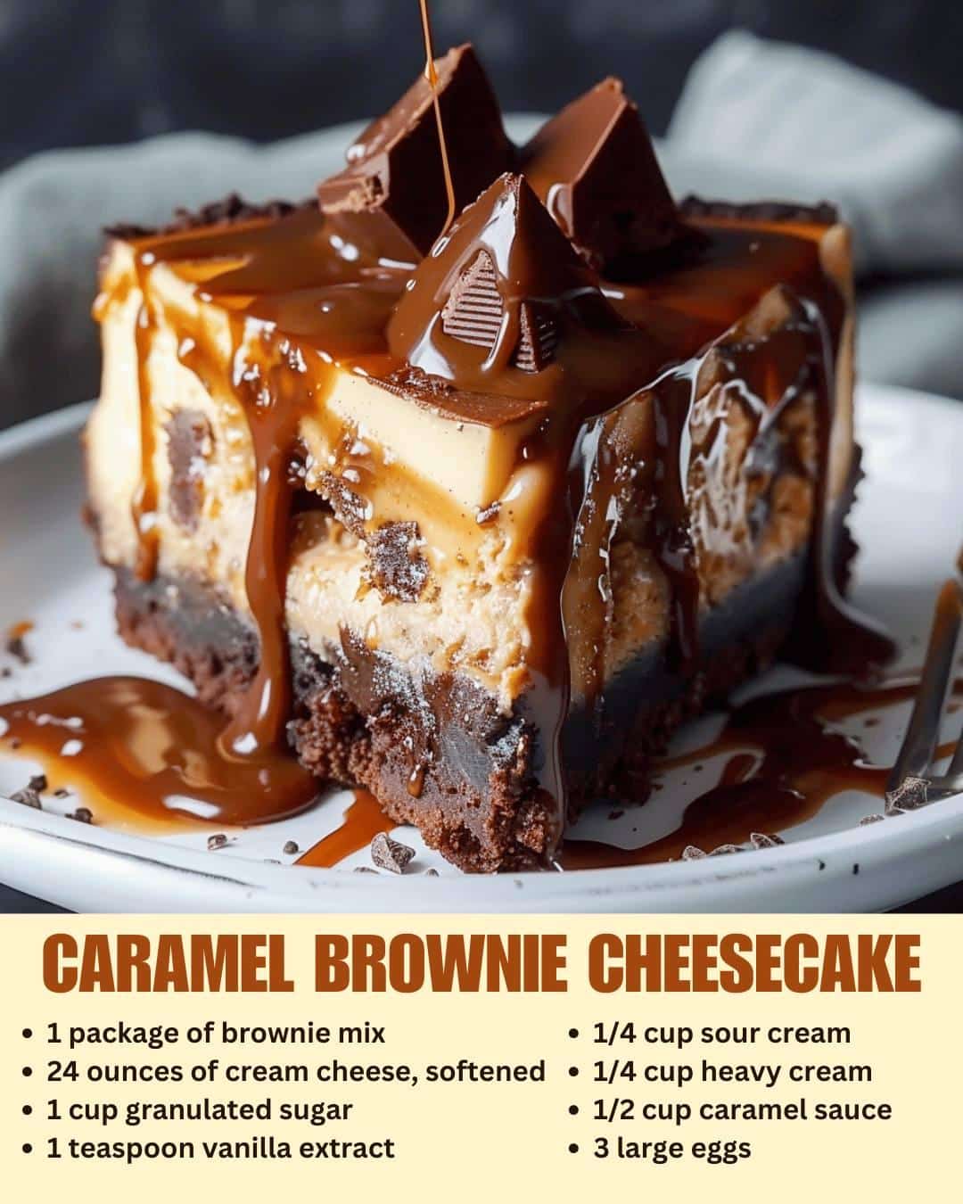 Caramel Brownie Cheesecake