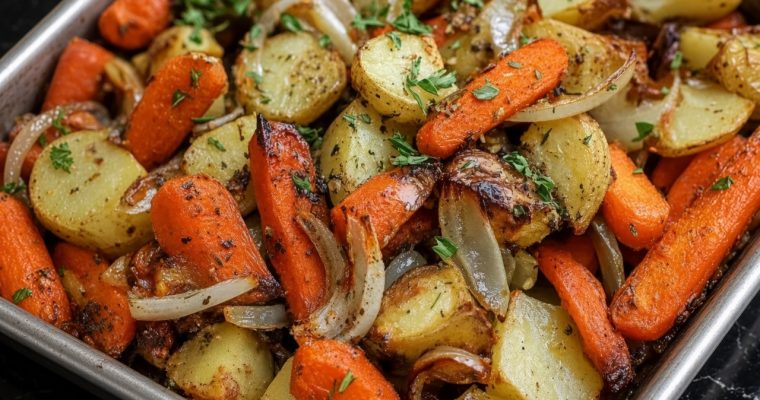 Roast Carrots, Potatoes & Onions