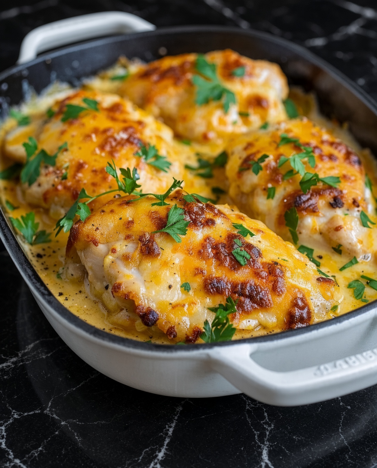 Smothered Cheesy Sour Cream Chicken