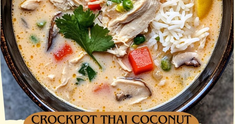 Crockpot Thai Coconut Chicken Soup