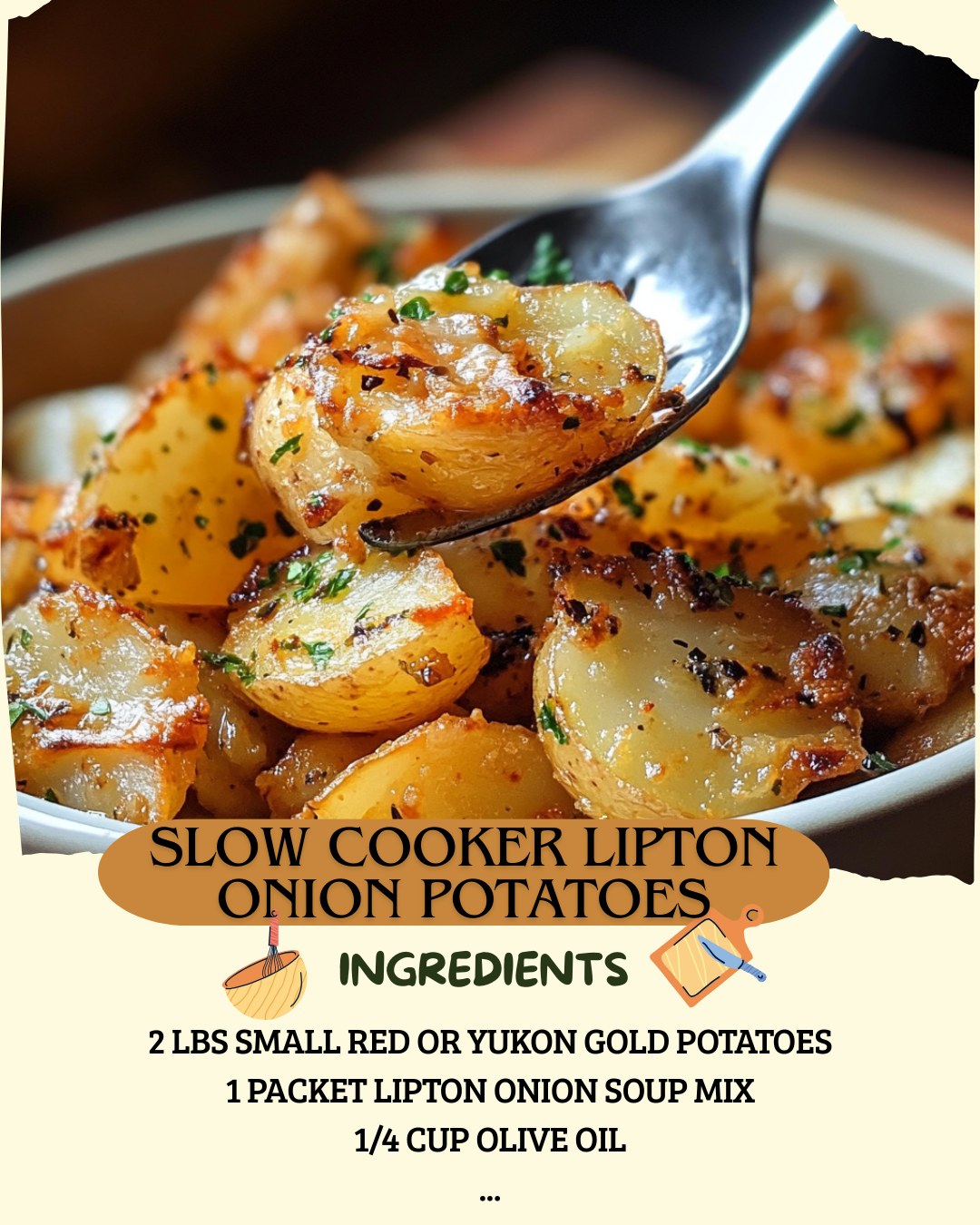 Slow Cooker Lipton Onion Potatoes